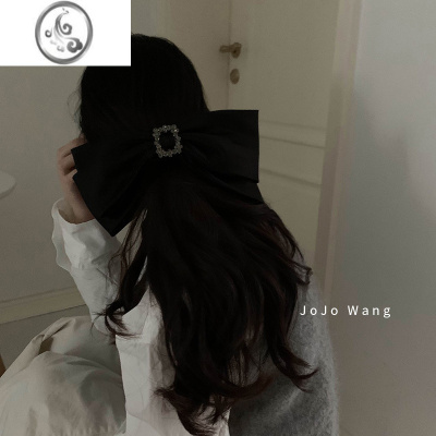 JiMi超大~方钻蝴蝶结缎面发夹女刘海夹后脑勺头饰发饰少女边夹顶夹ins