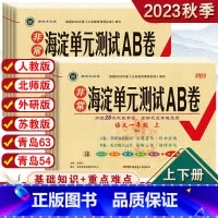 (套装)语数英3本.人教版6.3制 三年级上 [正版]数学青岛版海淀ab卷一年级二年级三四五六上 下册试卷语文人教英语外
