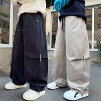 男童裤子休闲裤春秋2026新款儿童帅气春款工装裤大童12裤15岁