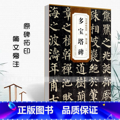 [正版]0减40唐颜真卿多宝塔碑原帖 历代碑帖精粹 简体旁注楷书毛笔字帖碑帖 杜浩 唐代名家书法临摹练字帖 多宝塔原贴