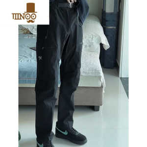 YANXU夏季新款小户外裤速干面料男女同款冰丝直筒休闲裤冲锋百搭