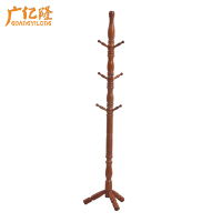 广亿隆中式全实木宿舍挂衣架落地简约衣帽架