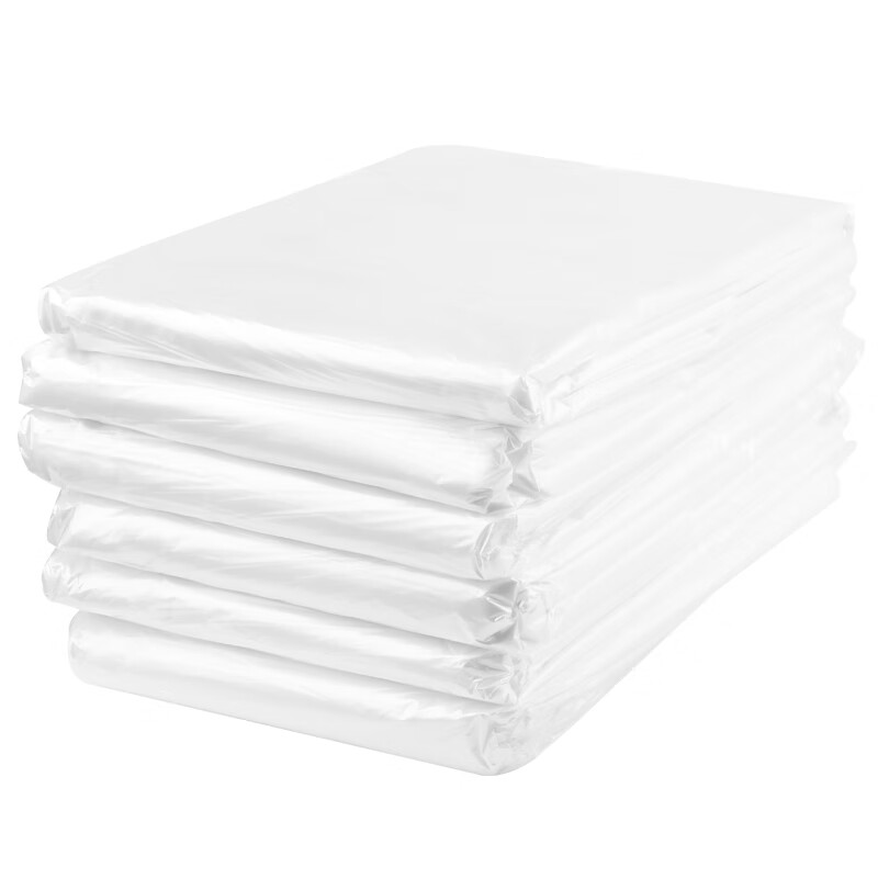 白色垃圾袋 透明塑料装 50*60cm厚双面2.5丝100只装 酒店客房宾馆平口一次性