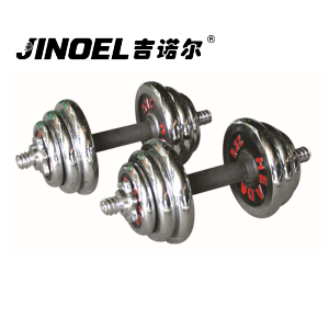 吉诺尔电镀哑铃JNE-6685电镀手铃(20kg)