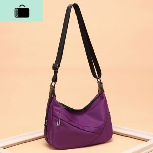 尼龙女斜挎包休闲中老年妈妈包帆布单肩包牛津布轻便防水旅游跨包NEW LAKE