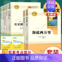 全套7本]七年级下2册+八年级上5册必读 [正版]西游记朝花夕拾海底两万里骆驼祥子白洋淀纪事猎人笔记湘行散记全8本七年级