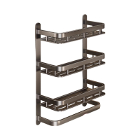 LONMATE 三层太空铝卫生间置物架50cm 一个