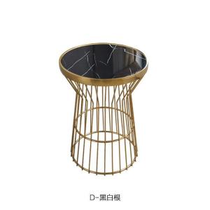 森美人意式简轻奢不锈钢大理石角几酒店小茶几边几沙发边柜客厅床头柜