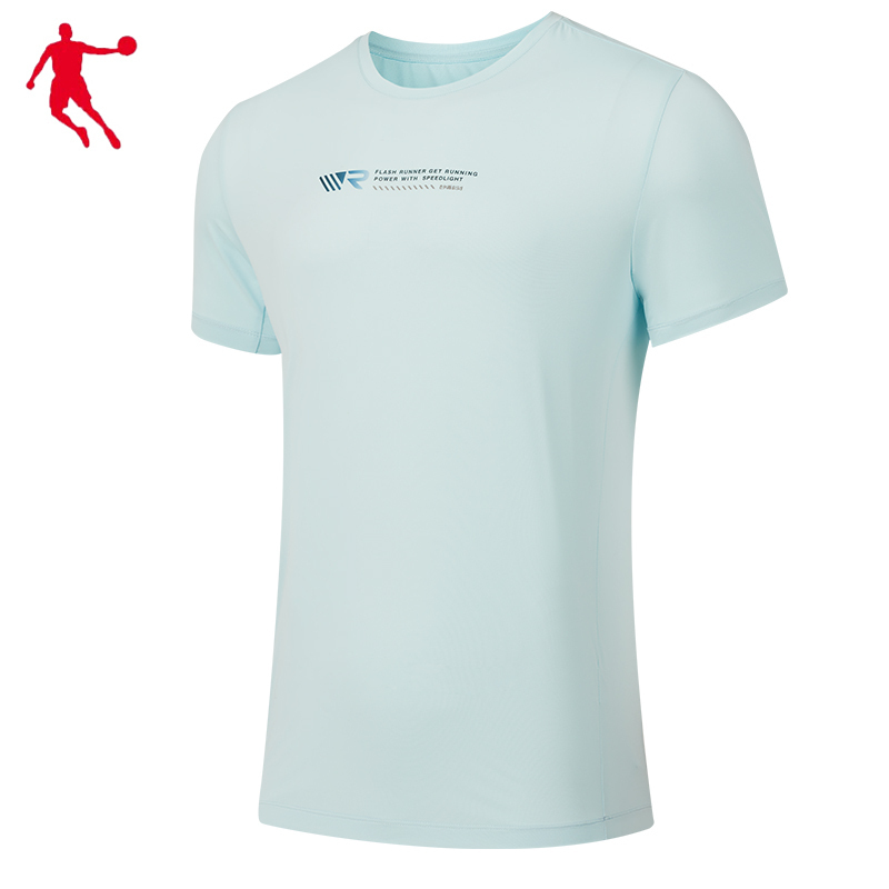 乔丹 短袖T恤衫 梭织T恤 衫男T恤 KHS13231422 男款 云水蓝 4XL码 件