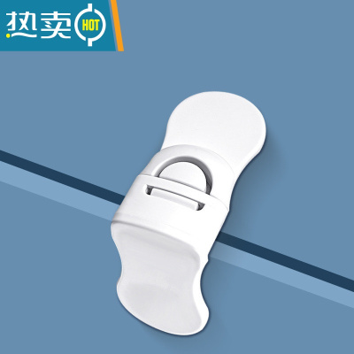 显彩安全锁柜门锁扣宝宝防门开卡抽屉扣柜子关不紧卡扣防滑出固定器 白色[4只装]房门安全扣