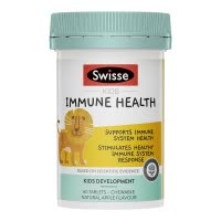 效期到26年-Swisse儿童免疫健康咀嚼片60粒/瓶装 澳洲原装进口维生素C补锌vc柑橘类黄酮 苹果味