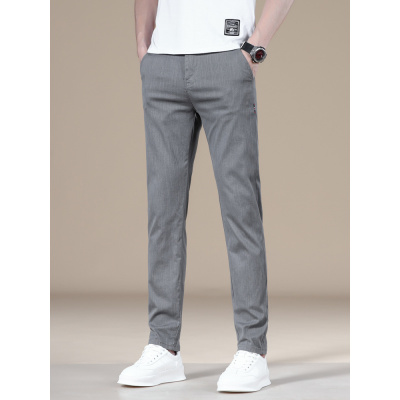 春秋男士休闲裤特色松紧腰弹力百搭长裤耐磨不起球修身裤子
