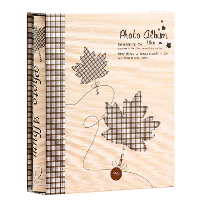 相册影集纪念册插页式盒装大容量家庭相册本-枫叶