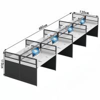 悦兴诚屏风办公桌480*120*110cm张