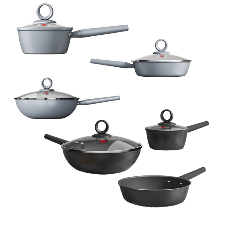 三禾套锅高温不挥发0涂层三件套LC32S1+LJ26S1+LN18S1(颜色随机)