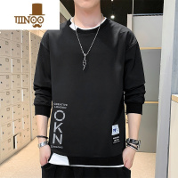 YANXU长袖t恤男士卫衣假圆领体恤内搭打底衫休闲潮流上衣服