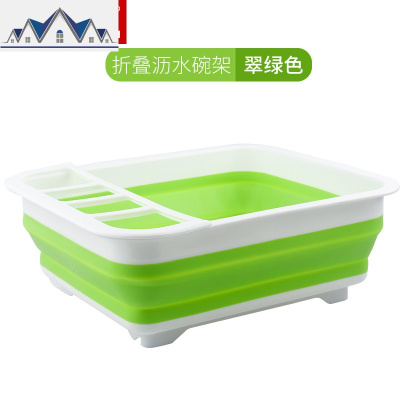 碗架碗柜简易沥水架出租房家用多功能可折叠大小经济型碗筷收纳盒 三维工匠收纳层架