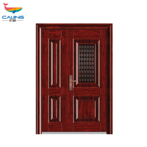 CJ-FDZM03防盗门安全门钢质家用门进户门大门别墅入户门 酒红色