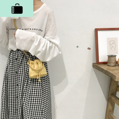 夏季迷你包包女斜挎包2020新款潮小清新时尚水桶包百搭ins单肩包NEW LAKE