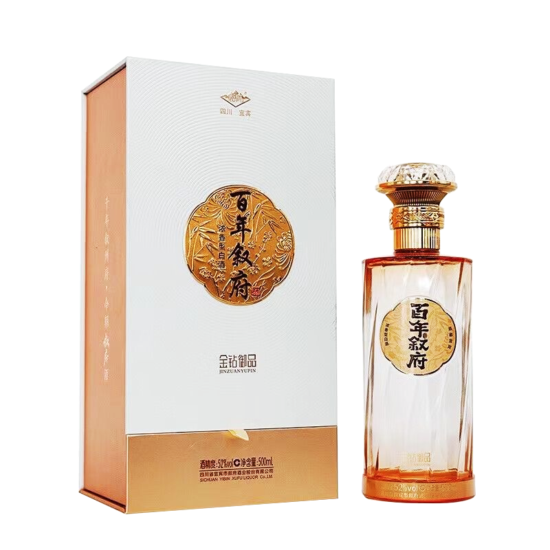 百年叙府金钻御品52度500ml*6瓶经典浓香型高度白酒