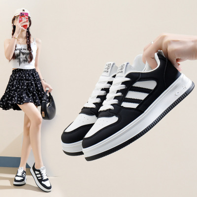 秋季小白鞋新款韩版ins女学生厚底增高皮面透气休闲鞋_1_262