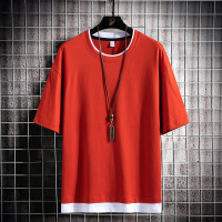 男装短袖T恤夏季新款男士纯棉半袖体恤韩版纯色圆领打底衫潮