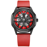 劳士顿(ROSDN)无畏系列手表男自动机械表运动简约胶带男士怀表时尚精选潮流镂空男表G2188