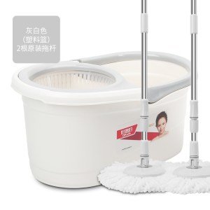 好媳妇免手洗旋转拖把杆通用家用旋转式省力自动甩水拖把桶好神拖