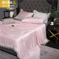 夏季可水洗冰丝四件套夏凉被空调被双人被芯单人夏天丝薄夏被 三维工匠被子