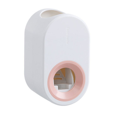 全自动挤牙膏器卫生间壁挂式纳丽雅免打孔牙膏置物架家用懒人牙膏挤压器白色