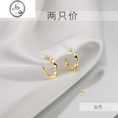 JiMi[]925银银莫比乌斯环耳钉小众耳环2023夏高级感女耳饰