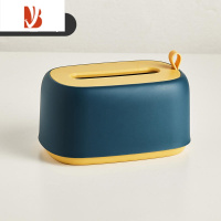 三维工匠客厅纸巾盒壁挂式面巾纸洗脸巾收纳厕所卫生间厨房倒挂抽纸盒家用 基础蓝(可壁挂/平放)