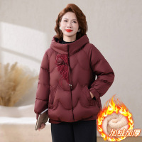 短款妈妈装棉衣女洋气冬装保暖棉服中老年加绒加厚款冬装衣服40岁