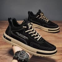 男鞋秋季鞋子男透气上班防水耐磨百搭工作鞋劳保鞋厚底板鞋子