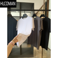HLCOMANIN BE 自留推荐!激光冲孔冰丝爽滑夏季男士圆领速干短袖T恤衫