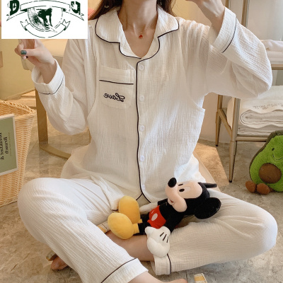 HLCOMAN夏天孕妇睡衣春秋棉纱布月子服5月份产后4夏季薄款6哺乳家居服3