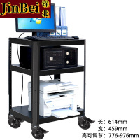 锦北电脑设备架推车机房培训检测车打印机移动工作台黑色标配款