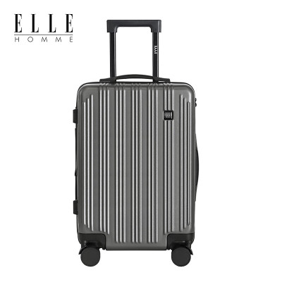 ELLE HOMME 防刮耐磨行李箱时尚拉杆箱20吋登机箱 古典灰 20英寸EH3301