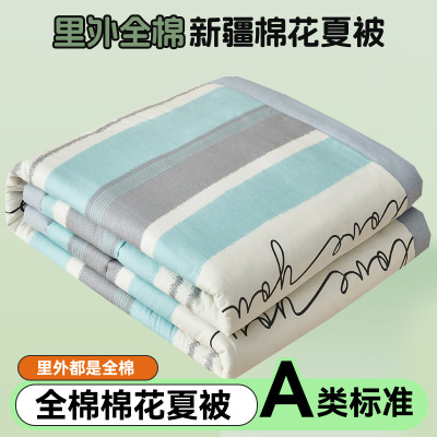 全棉棉花夏被空调被纯棉可机洗水洗夏凉被夏季被芯薄被子_559
