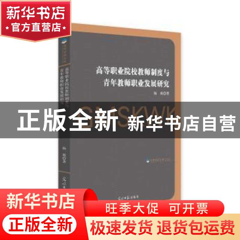 正版 高等职业院校教师制度与青年教师职业发展研究 杨爽著 光明