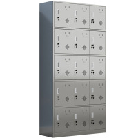 戴劲 201不锈钢更衣柜员工宿舍储物柜多门鞋柜换衣柜碗柜 十五门