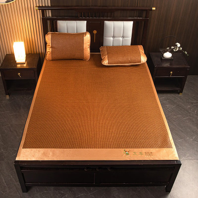 雅鹿艾草养生藤席三件套YLZZLY03(花色:金色)150*195cm