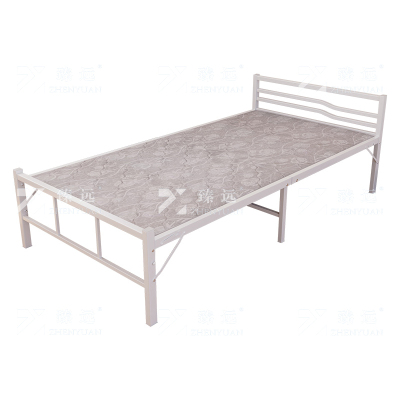 臻远 ZY4052504 钢木床简易折叠床单人床两折 宽0.8米白色 1张