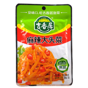 吉香居麻辣香辣萝卜干大头菜榨菜下饭菜咸菜开味小菜四川泡菜80g*3