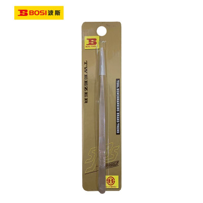 波斯(BOSI)不锈钢特尖头长镊子(140×7×2mm)把