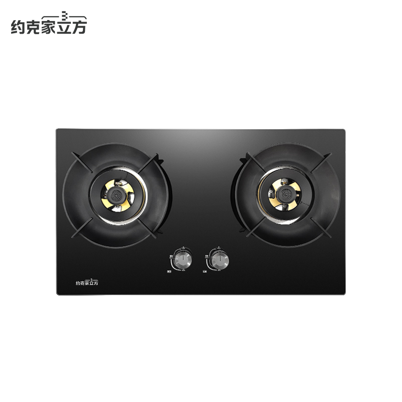 约克家立方燃气灶煤气灶双灶ZJ28嵌入式灶具台嵌两用钢化玻璃5.0kw灶台式灶台炉具双眼灶(液化气)