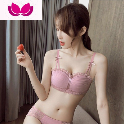 七斓蕾丝内衣女公主梦无痕无钢圈聚拢小胸加厚美背收副乳上托文胸套装
