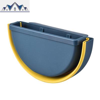 厨余垃圾桶家用厨房橱柜挂式干湿分离小号折叠免打孔收纳拉圾桶 三维工匠