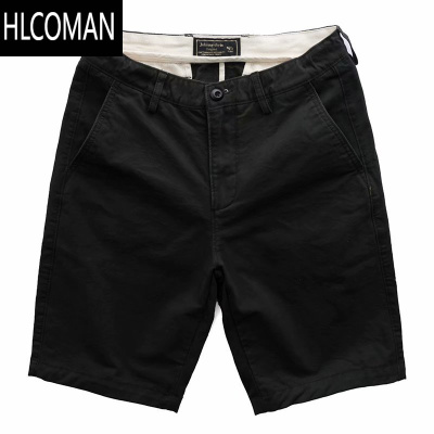 HLCOMAN潮牌夏季休闲短裤男系皮带五分裤宽松直筒复古工装裤纯色运动中裤