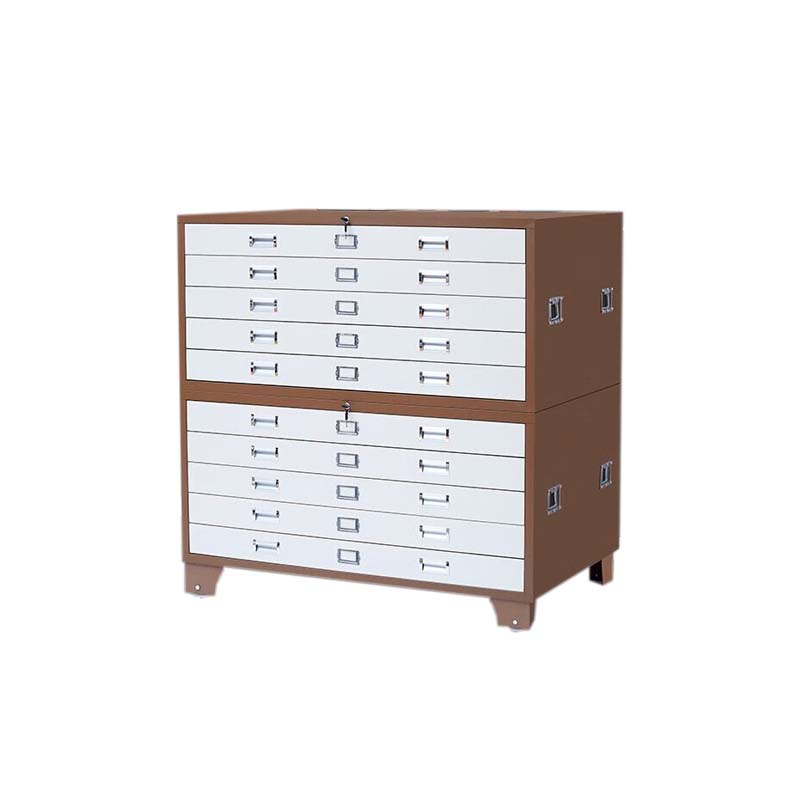 风雷动底图柜工程资料图纸柜0号15号抽屉柜文件柜地图柜菲林柜图纸收纳柜0号咖白十抽1300*930*1200